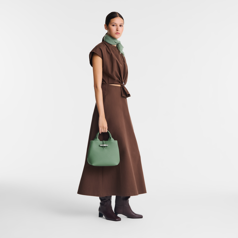 Le Roseau S Handbag Oregano - Leather