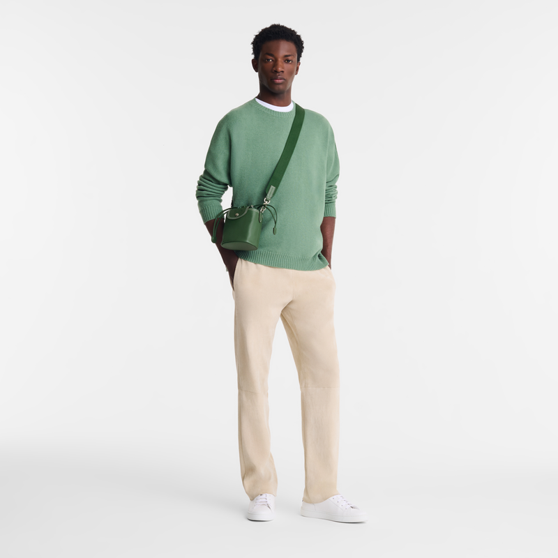 Le Pliage Xtra XS Bucket bag British Green - Leather