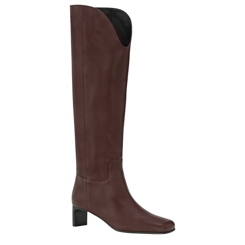 La Cavalière Heel boots Mocha - Leather