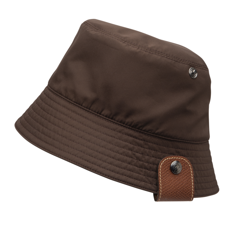Reversible bucket hat Mocha/Green English - Technical taffeta
