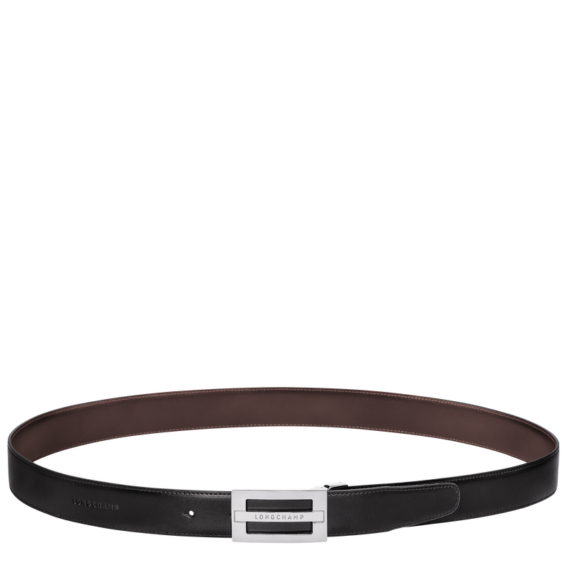 Delta Box Men's belt Black/Mocha - Leather