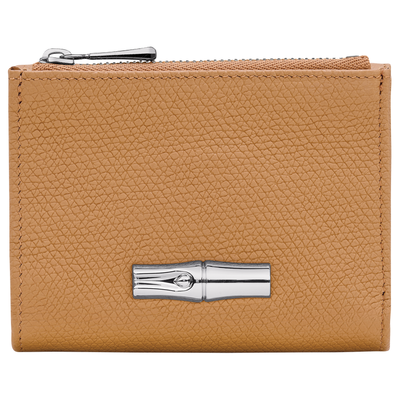 Le Roseau Compact wallet Walnut - Leather
