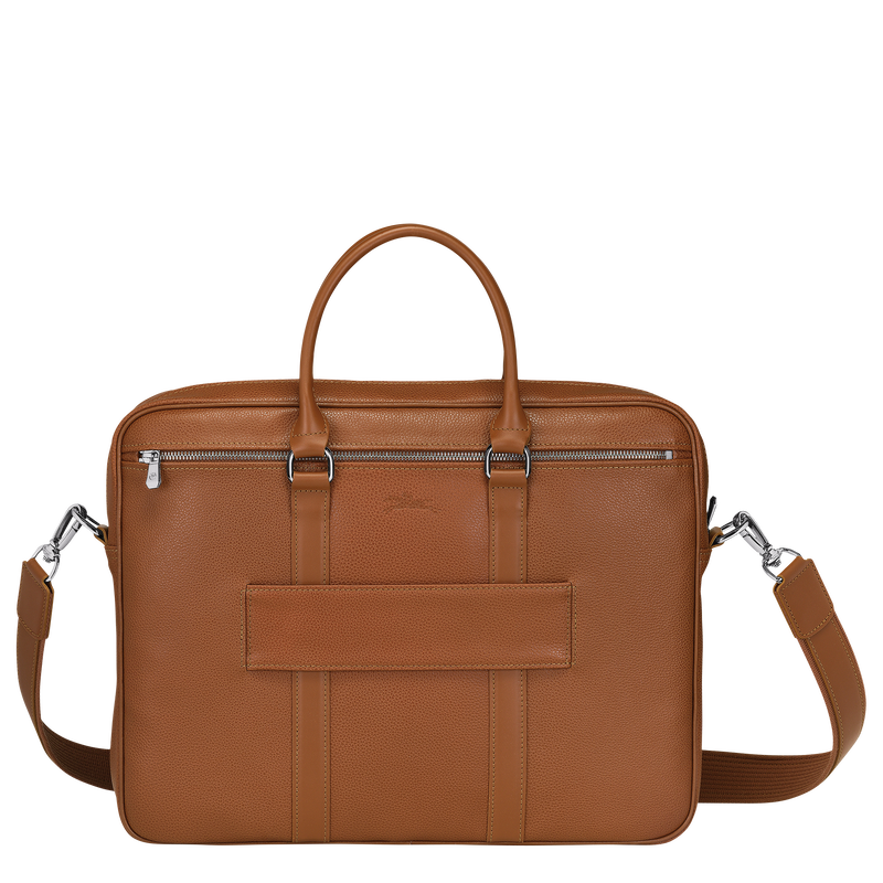 Le Foulonné S Briefcase Caramel - Leather