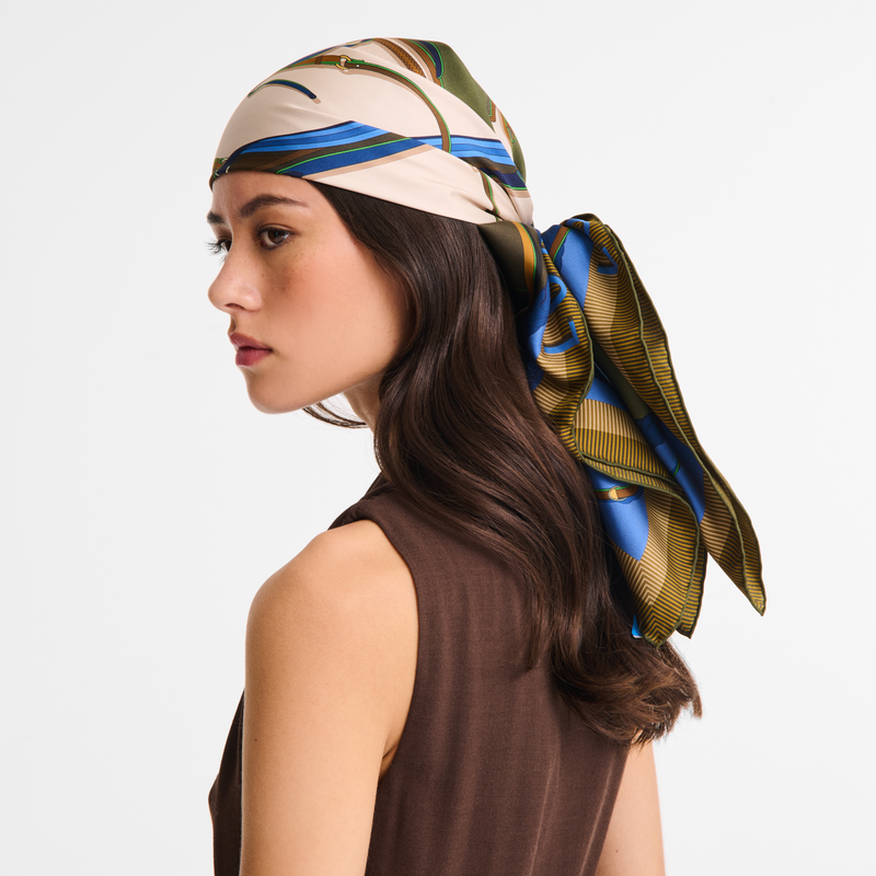 A toute Allure Silk scarf 90 Khaki - Silk