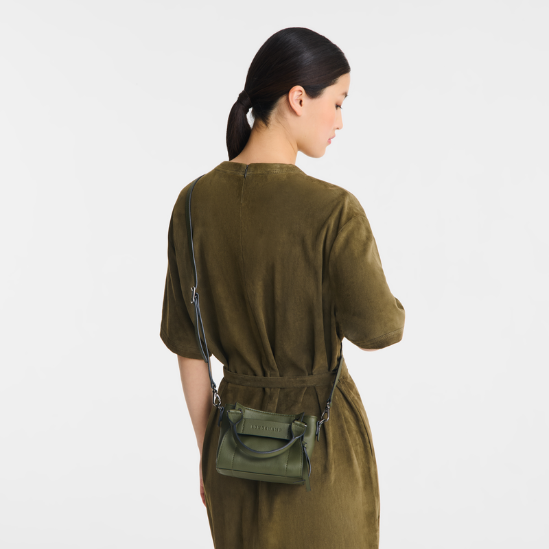 Longchamp 3D XS Handbag Khaki - Leather