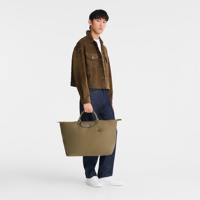 Le Pliage Green L Travel bag Artichoke - Recycled canvas