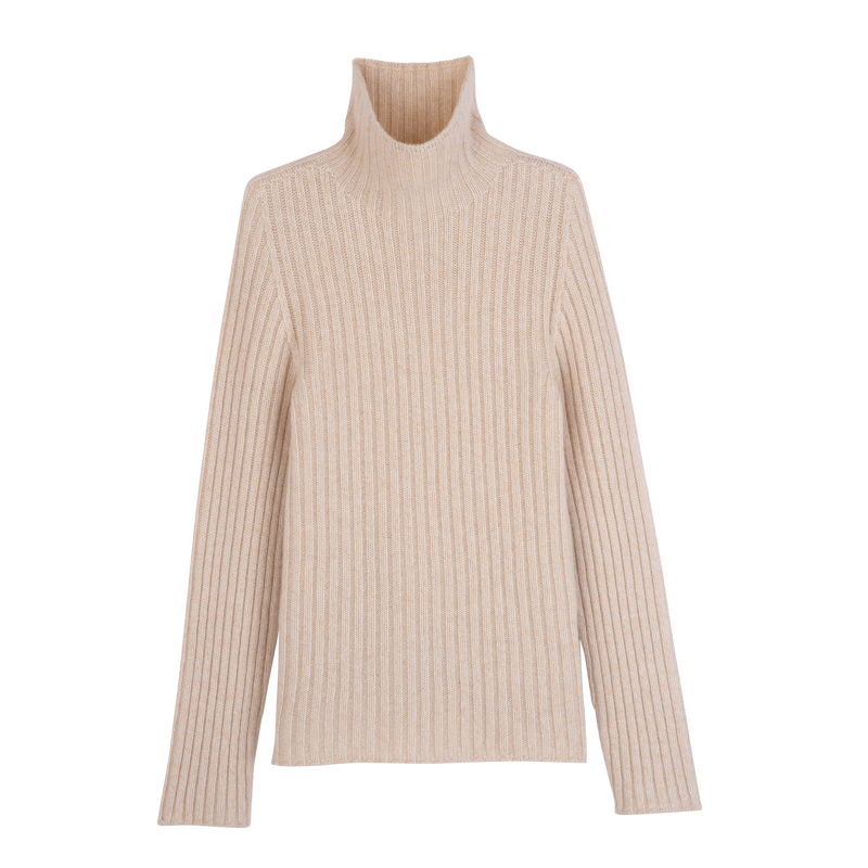 High neck sweater Ecru - Knit
