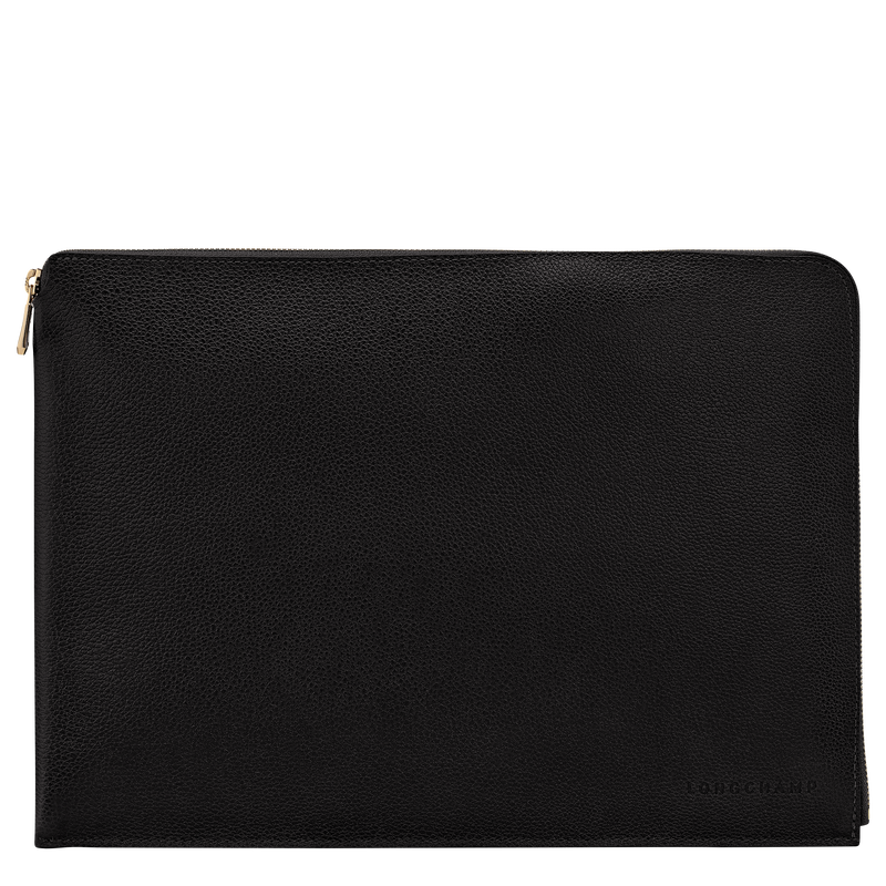 Le Foulonné Laptop case Black - Leather