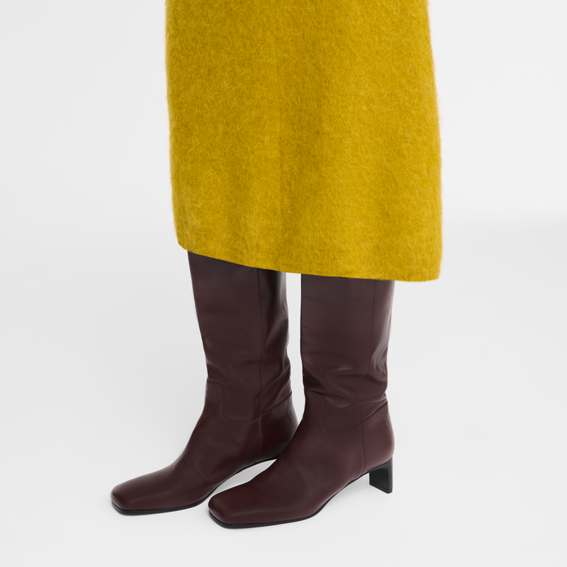 La Cavalière Heel boots Mocha - Leather