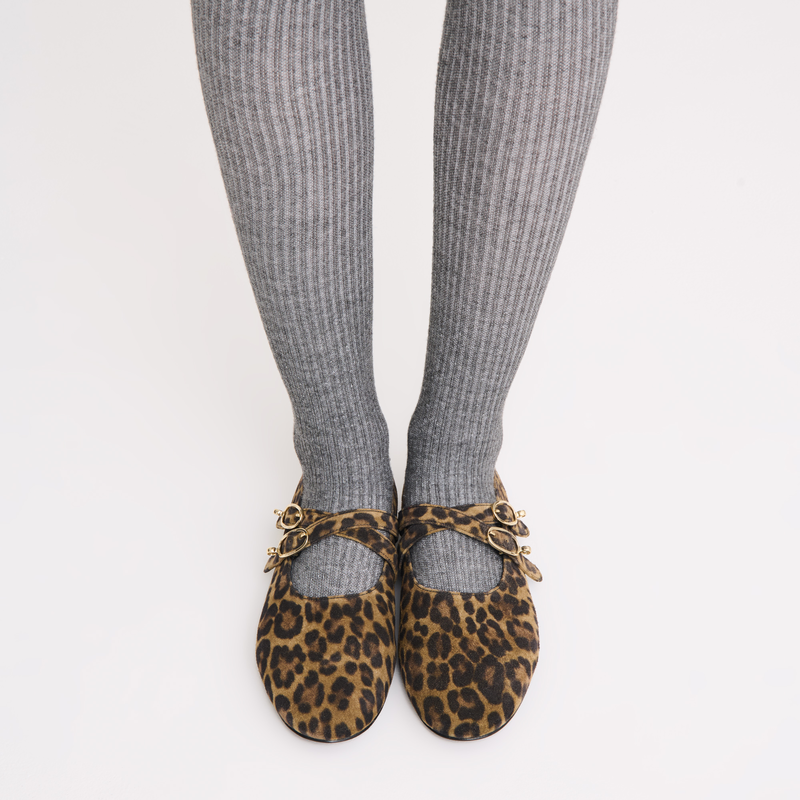 Le Foulonné Ballerinas Khaki - Leather