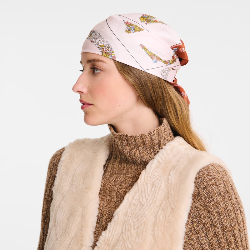 Le Jardin Longchamp Silk scarf 50 Marmalade - Silk