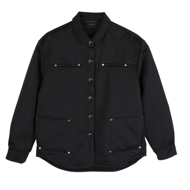 Shirt Black - Techno satin