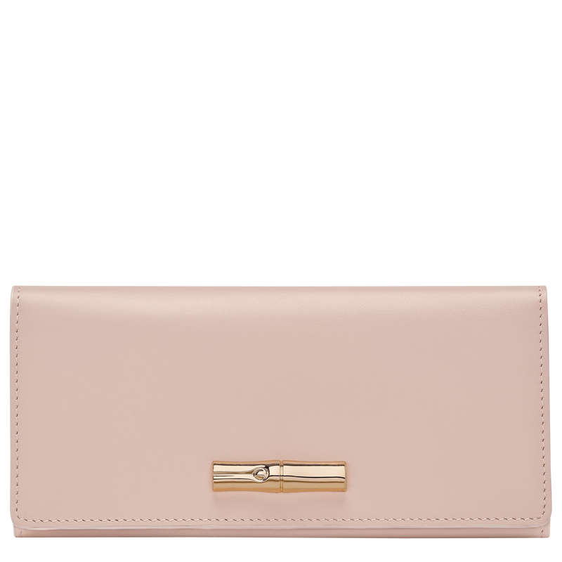 Le Roseau Long continental wallet Petal Pink - Leather
