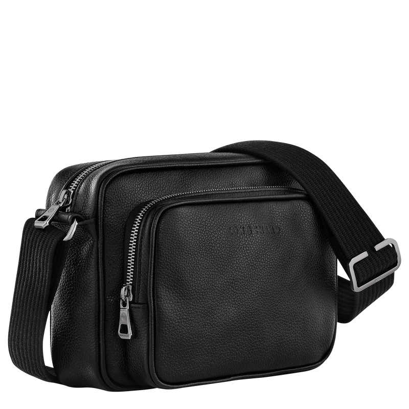 Le Foulonné S Camera bag Black - Leather