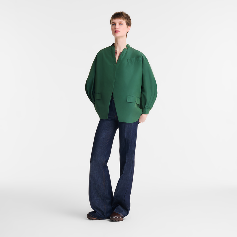 Kimono jacket British Green - Technical taffeta