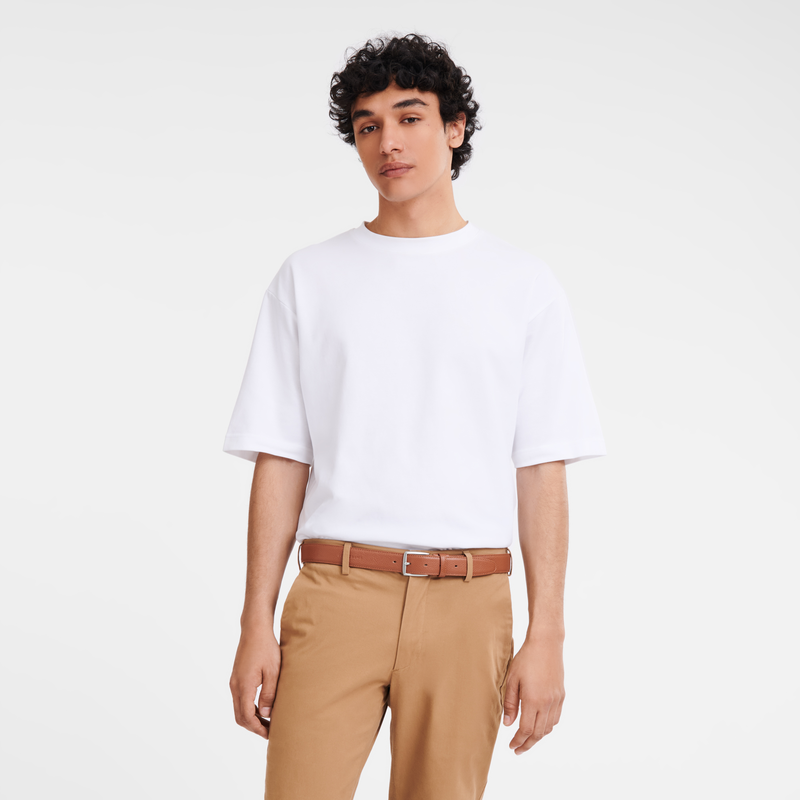 Le Foulonné Men's belt Caramel - Leather