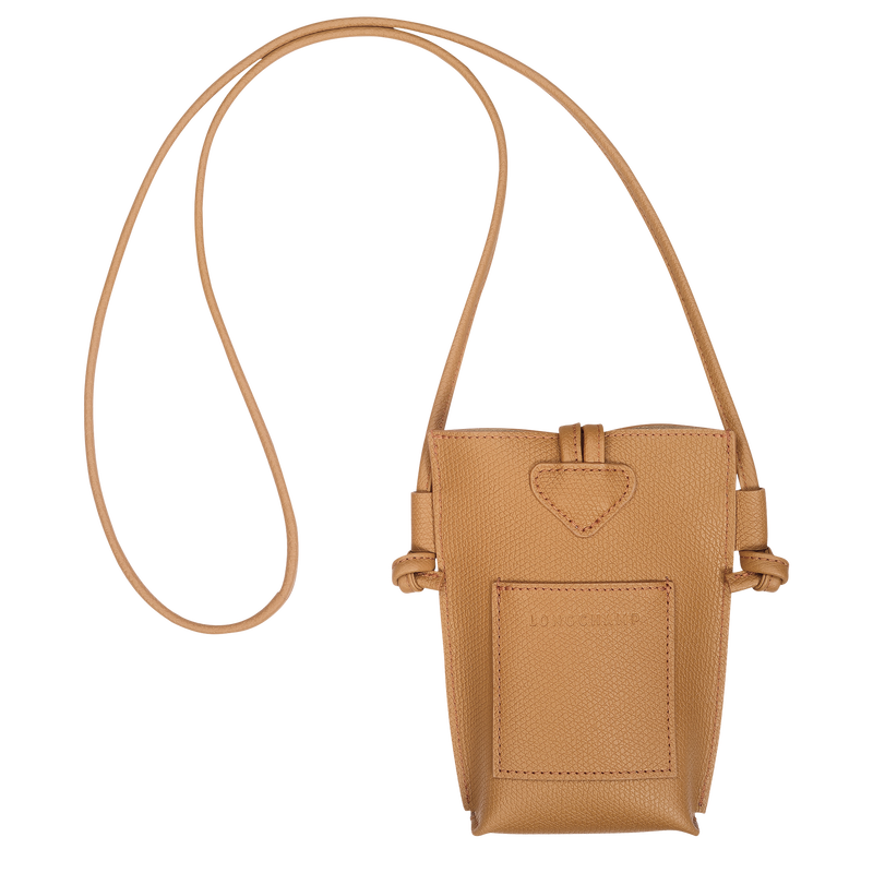 Le Roseau Phone case Walnut - Leather