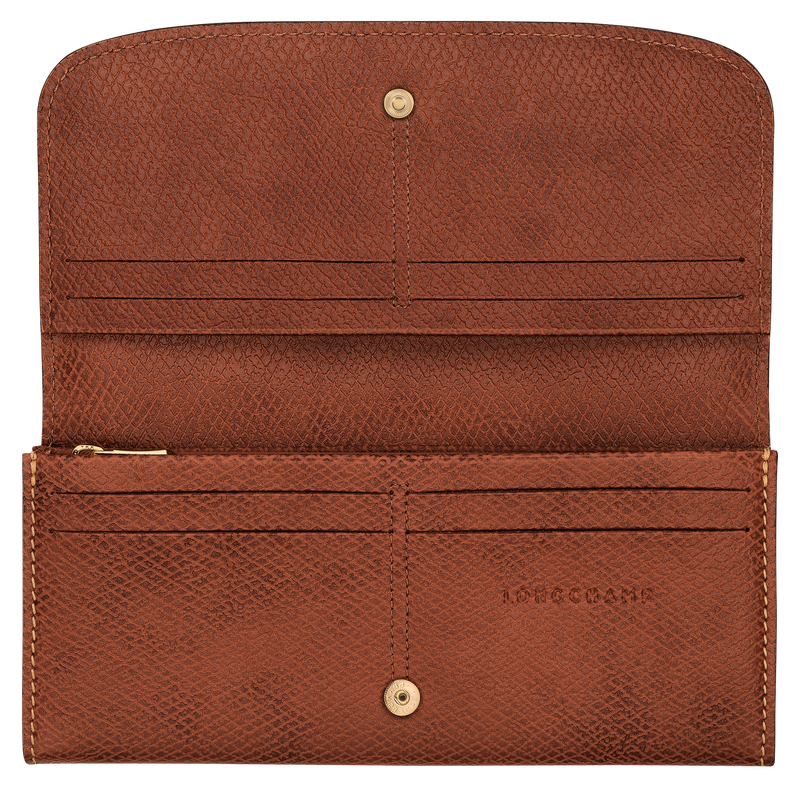 Épure Long continental wallet Brown - Leather