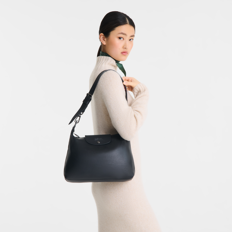 Le Pliage Xtra M Hobo bag Black - Leather