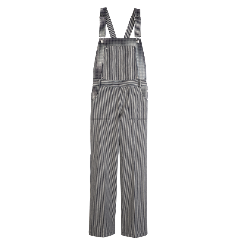 Jumpsuit Navy - Jacquard stripes