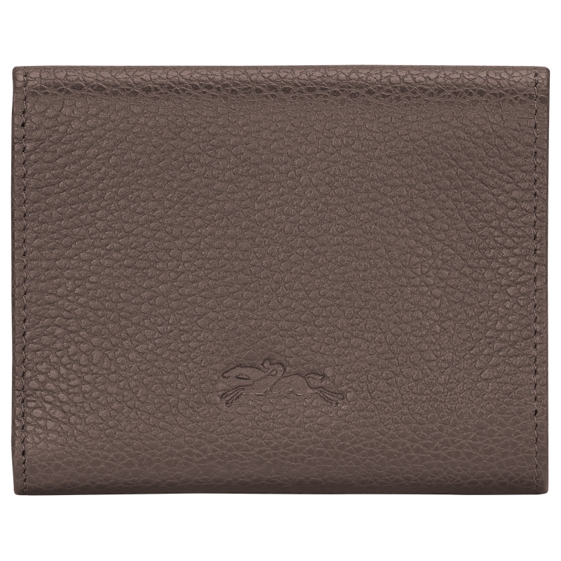 Le Foulonné Compact wallet Taupe - Leather