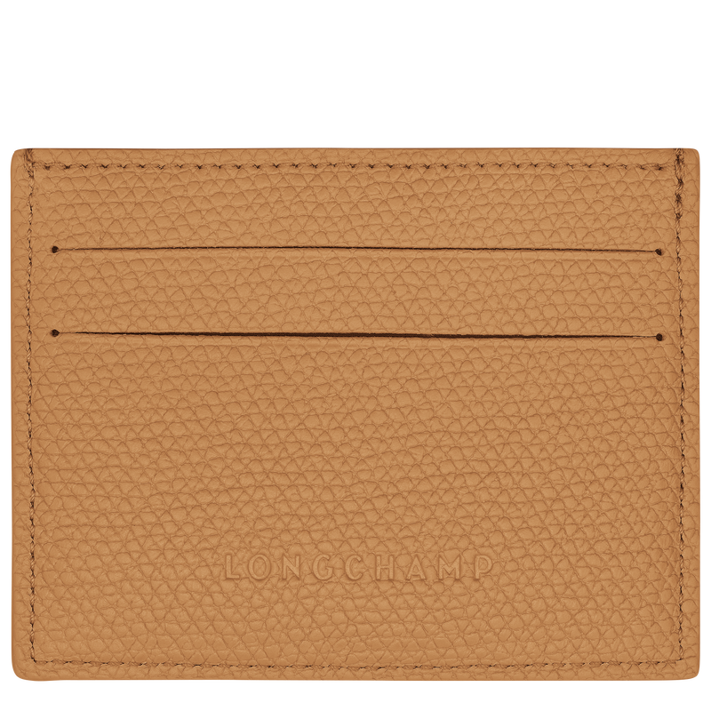 Le Roseau Card holder Walnut - Leather