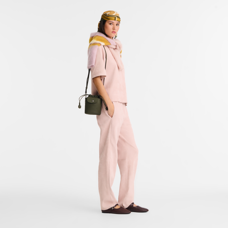 Le Pliage Xtra XS Bucket bag Fir - Leather