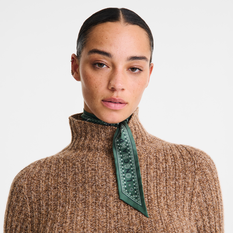 French Bandana Headband British Green - Silk