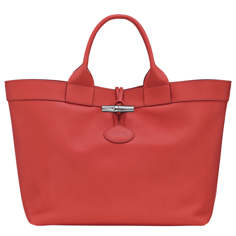 Le Roseau L Tote bag Red - Leather
