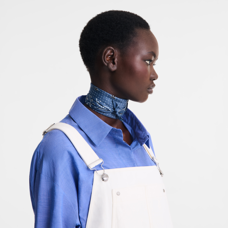 French Bandana Silk scarf 50 Atlantic - Silk