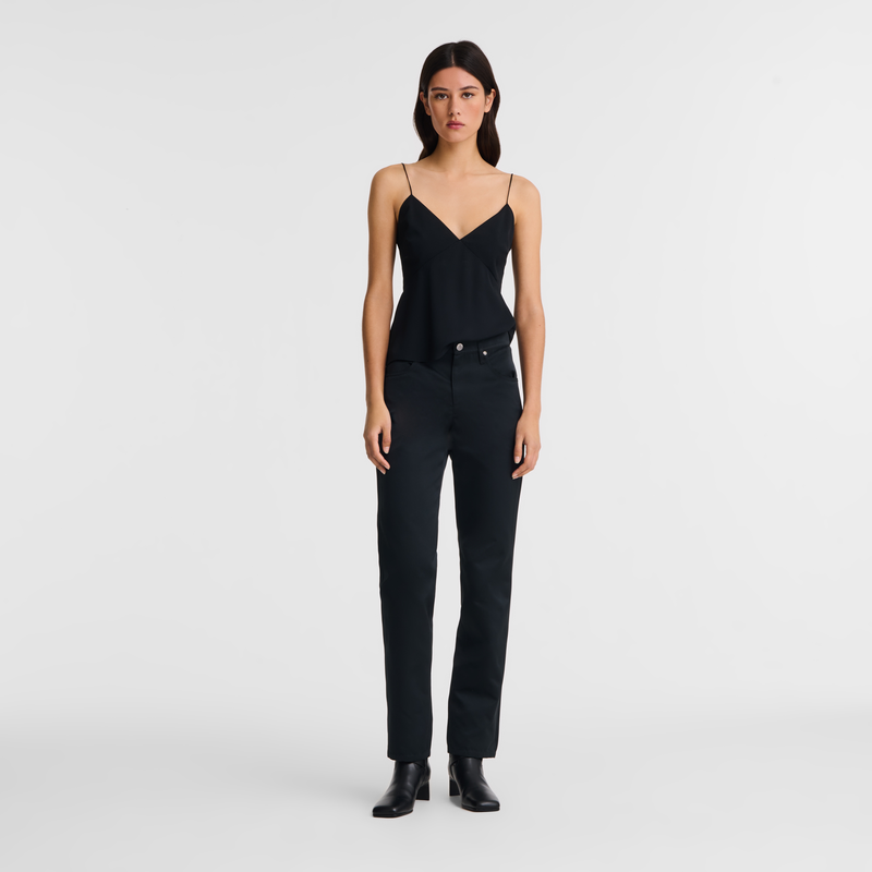 Trousers Black - Techno satin