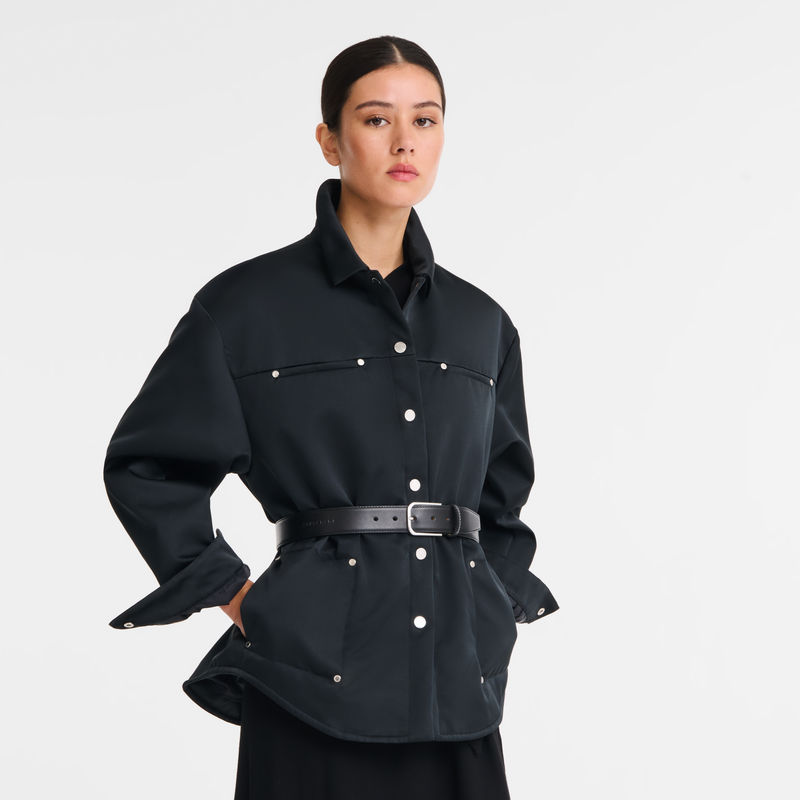 Longchamp Business Men's belt Black - Leather