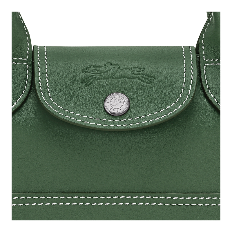 Le Pliage Xtra XS Handbag British Green - Leather