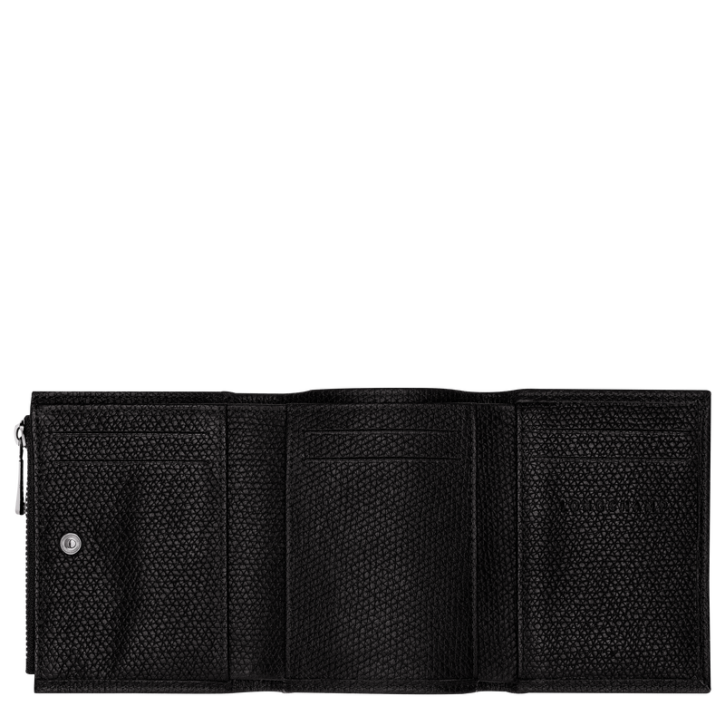Le Roseau Compact wallet Black - Leather