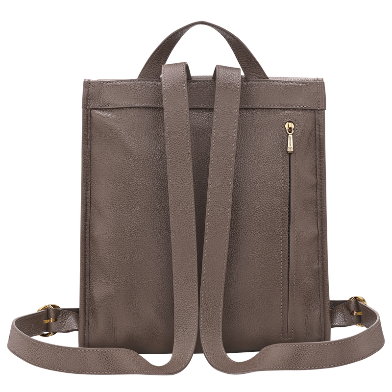 Le Foulonné M Backpack Taupe - Leather