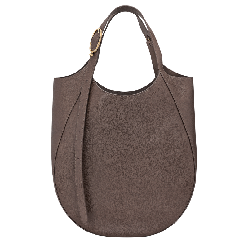 Le Foulonné XL Tote bag Taupe - Leather