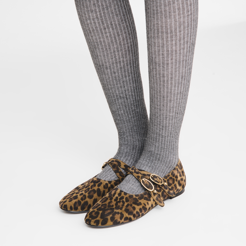 Le Foulonné Ballerinas Khaki - Leather