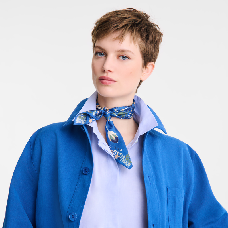 Forêt Longchamp Silk scarf 50 Atlantic - Silk