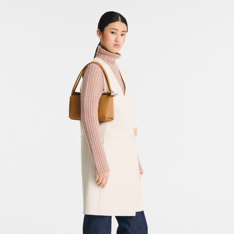 Le Roseau M Shoulder bag Walnut - Leather