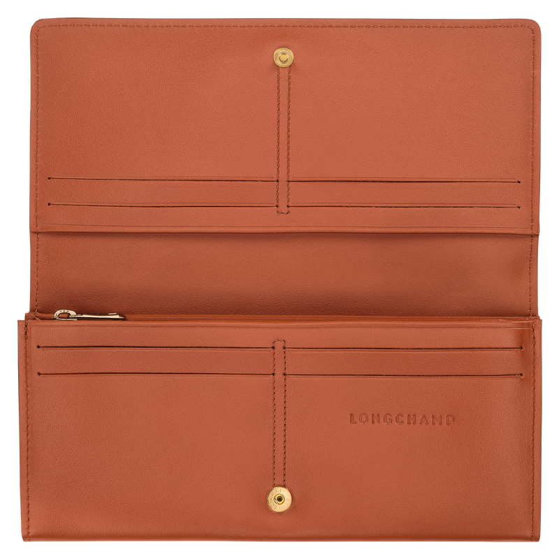 Le Roseau Long continental wallet Bark - Leather