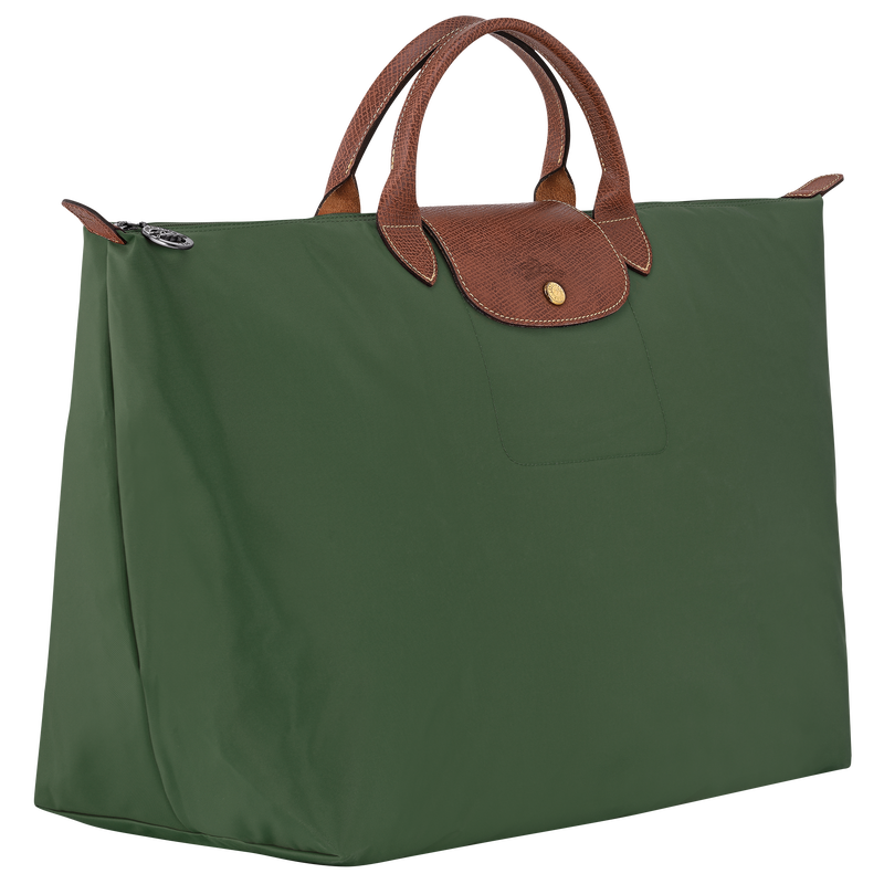 Le Pliage Original L Travel bag British Green - Recycled canvas