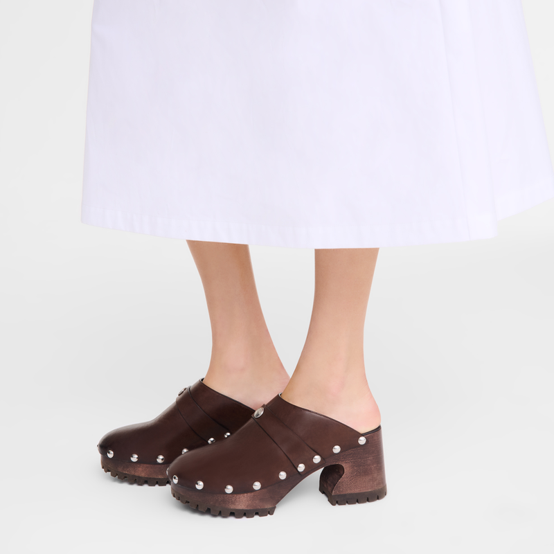La Cigale Clogs Mocha - Leather
