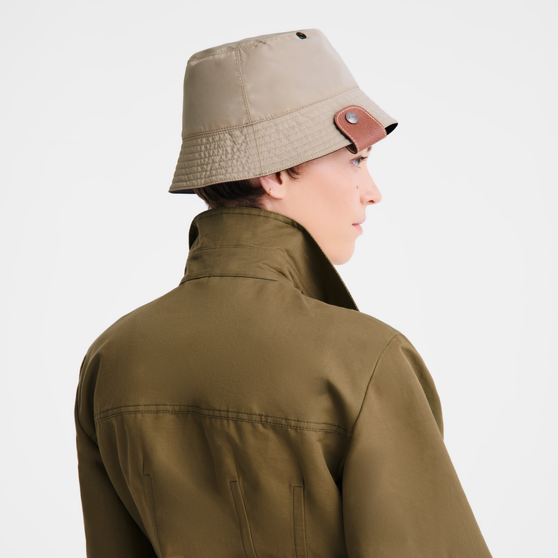 Reversible bucket hat Black/Paper - Technical taffeta
