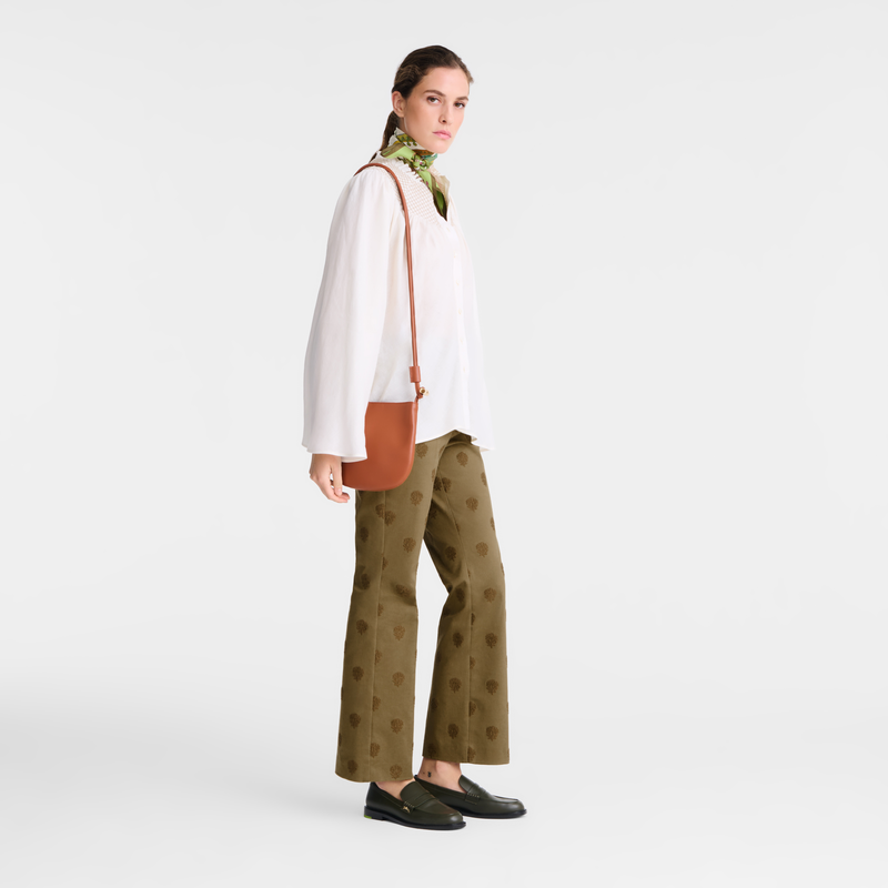 Le Roseau S Crossbody bag Bark - Leather