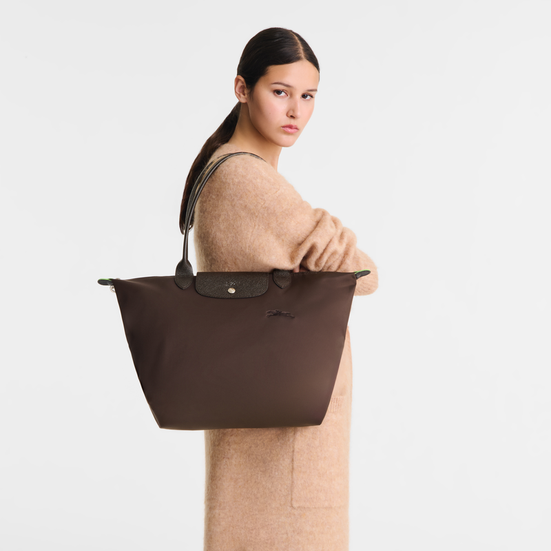 Le Pliage Green L Tote bag Mocha - Recycled canvas