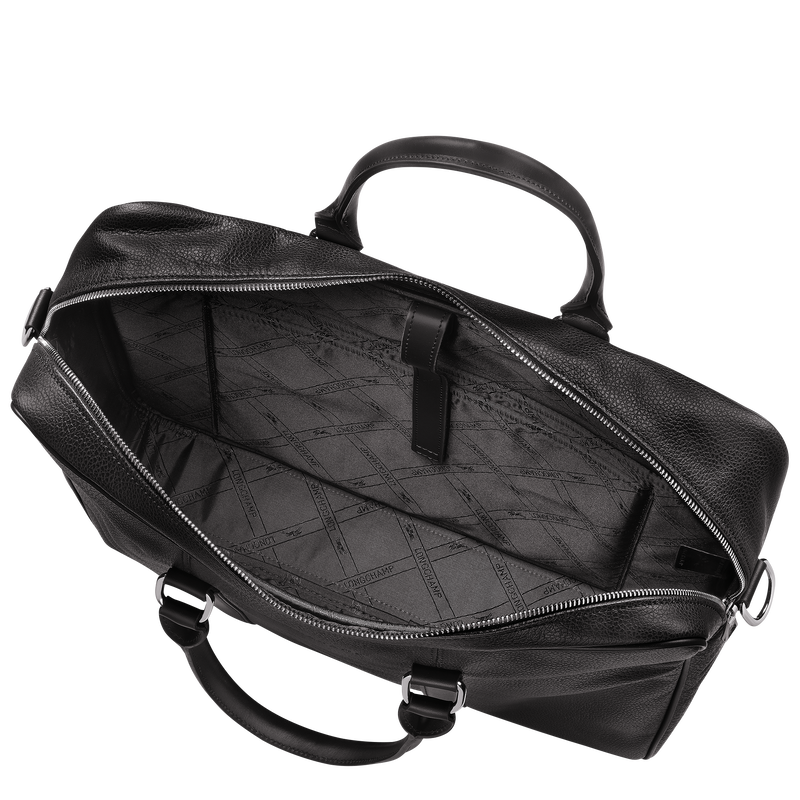 Le Foulonné M Briefcase Black - Leather