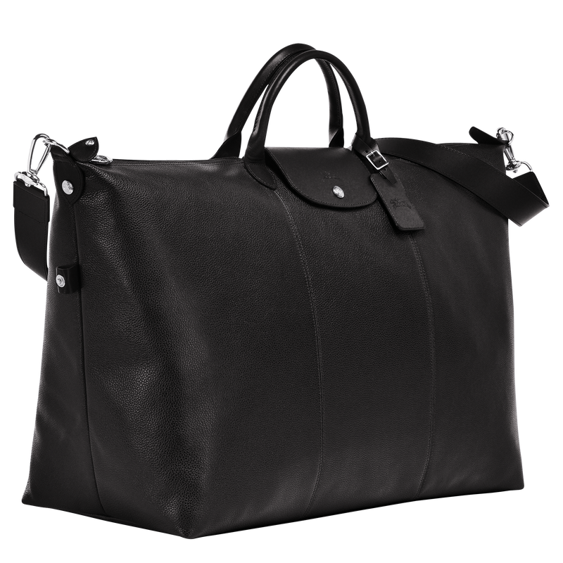 Le Foulonné L Travel bag Black - Leather
