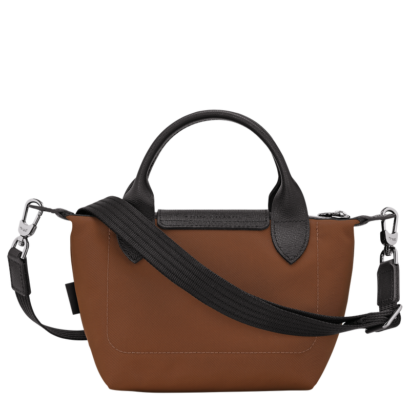 Le Pliage Energy XS Handbag Chocolate - Recycled canvas