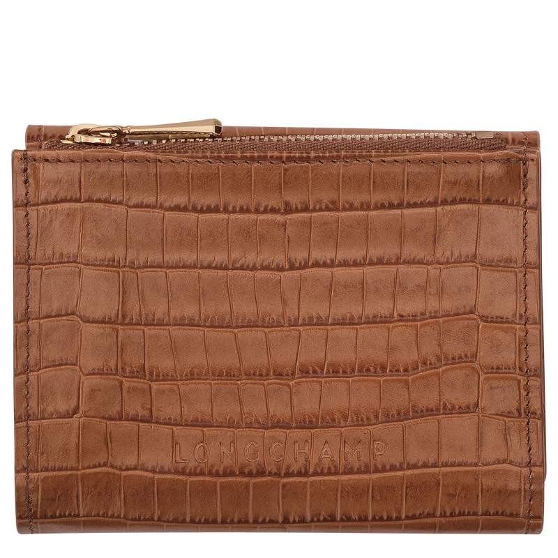 Longchamp Pocket Compact wallet Cashew - Leather