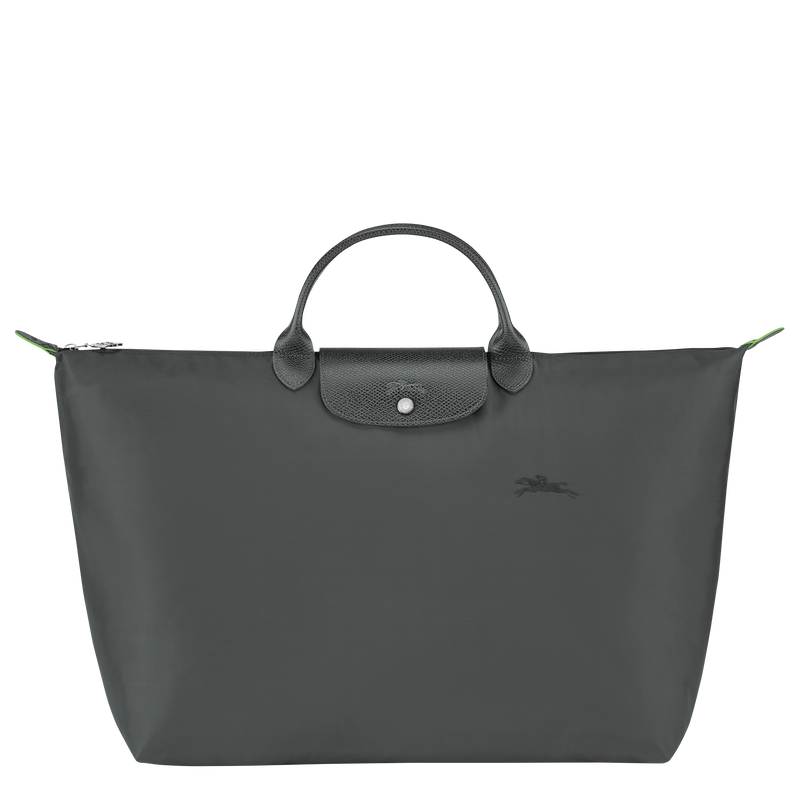 Le Pliage Green L Travel bag Graphite - Recycled canvas